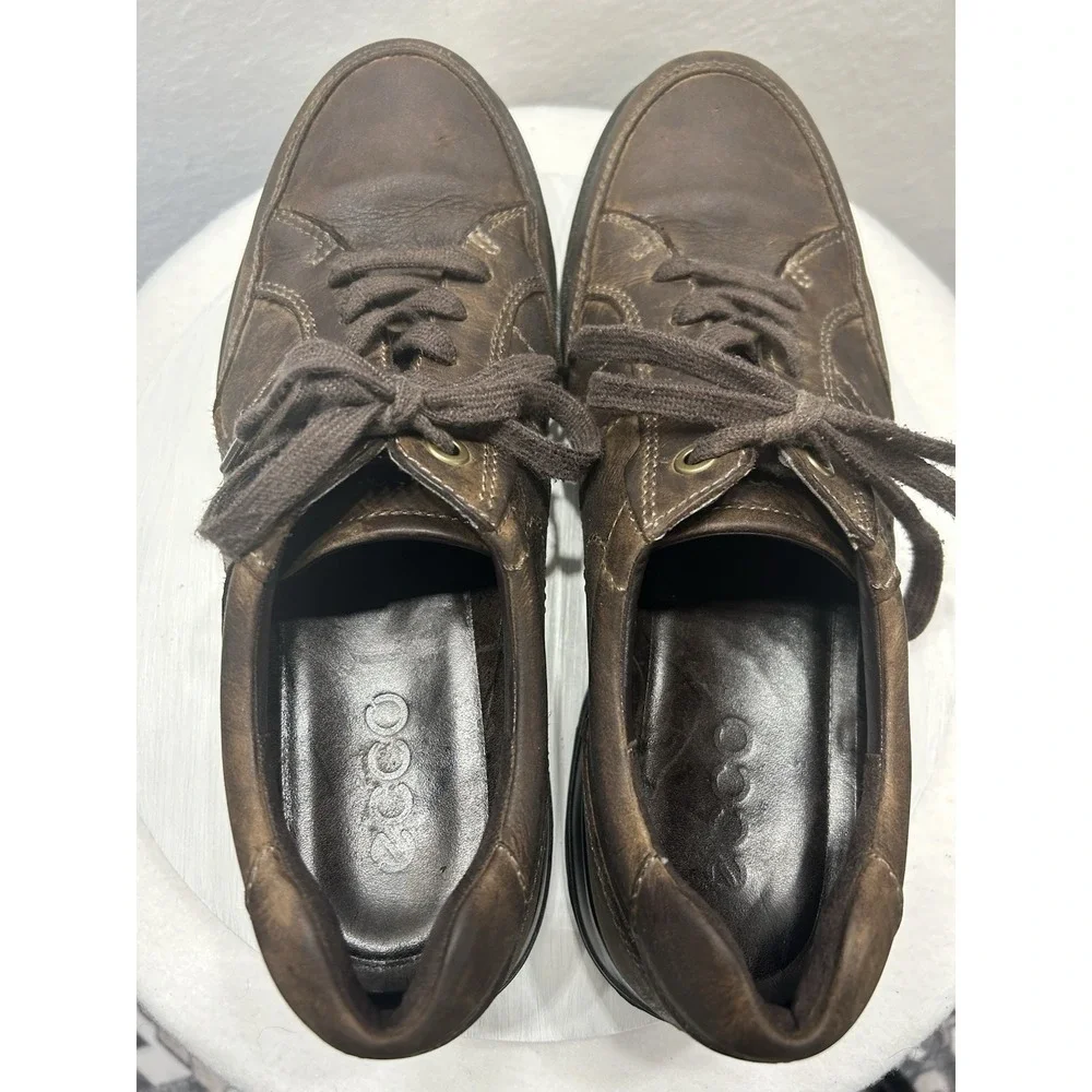 ECCO Shock Point Men's Size EU 46/US 13 Brown Leather‎ Shoes